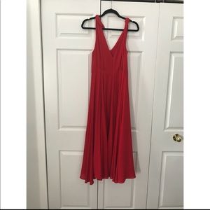 Midi red dress